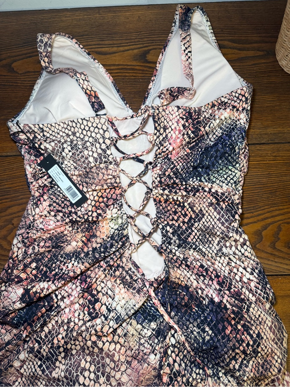 Ta3 Plungey Swim Dress - Snake - 3x Reg/Long - Picture 3 of 5